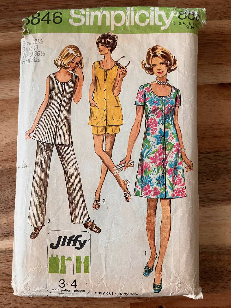 Simplicity 8846 - Vintage Pattern Size 20.5