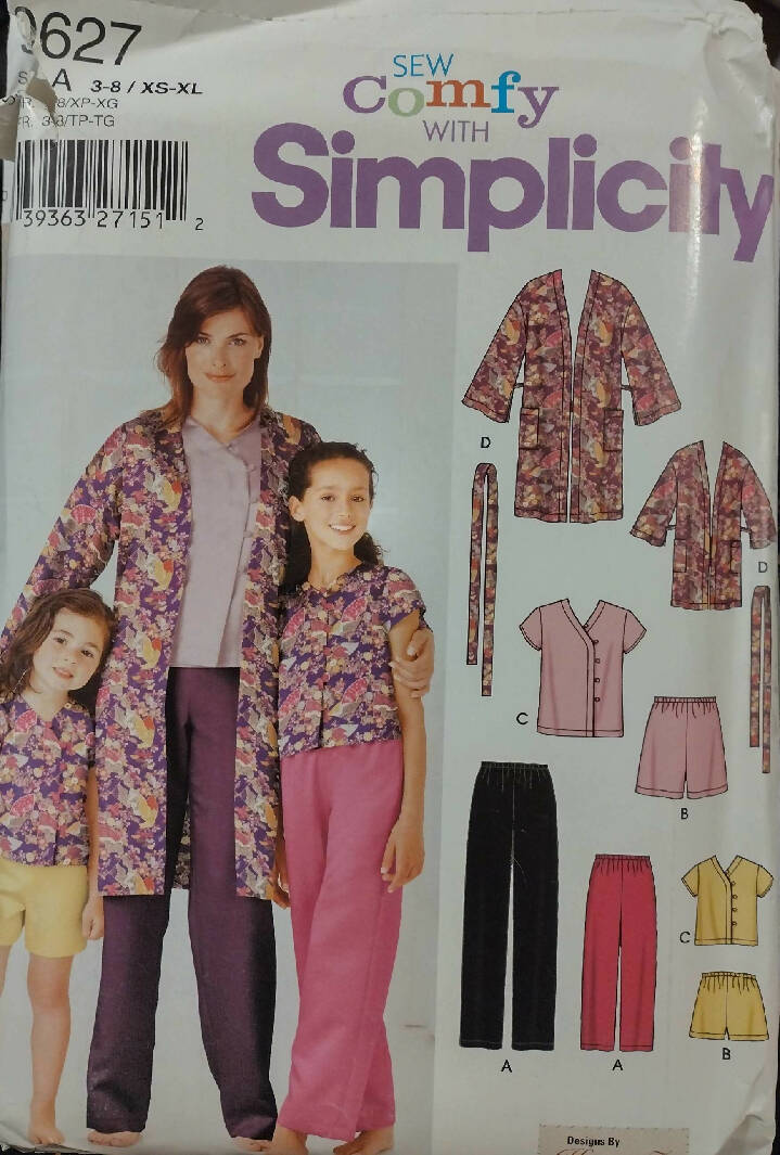 5286 - Vintage 1997 Butterick Father & Son Sewing Pattern 5286 for All Sizes matching Pajamas - multiple variations - Unlimited Options/Fast & Easy Pattern - Uncut
