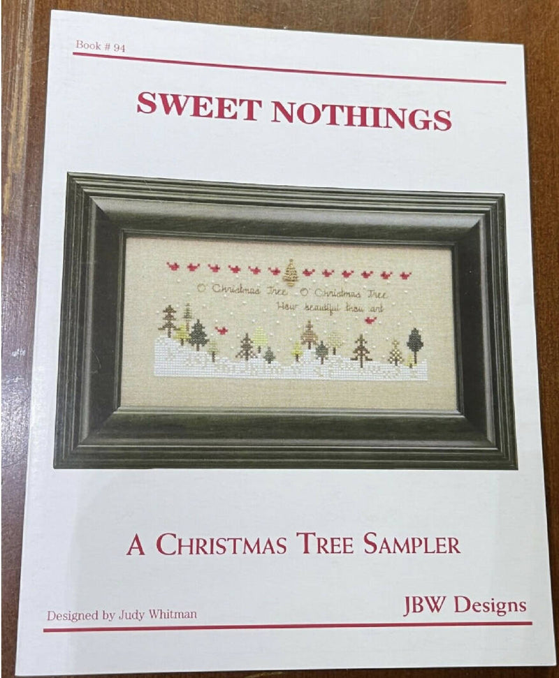 A Christmas Tree Sampler 94 Sweet Nothings JBW Designs Snow Saying Birds Green