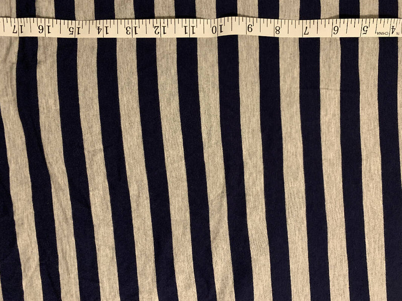 Rayon Spandex Knit Bundle: Navy Stripes, 1.5 yards, 62" wide