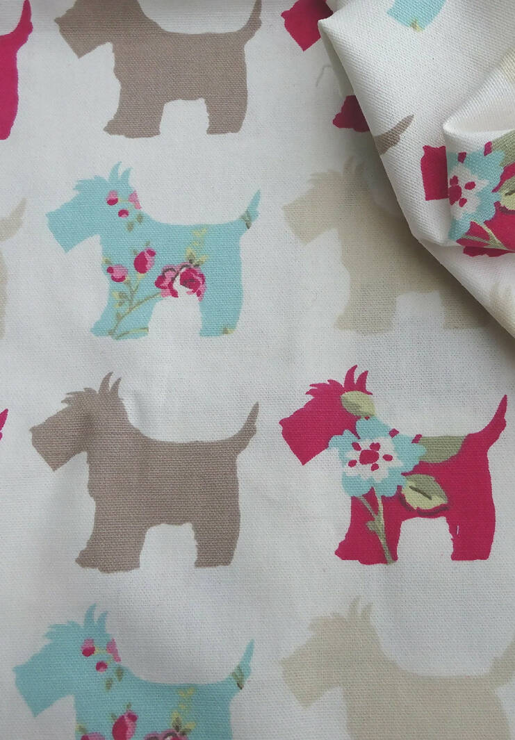 Scottie Dogs Soft Canvas Fabric (2 pieces)