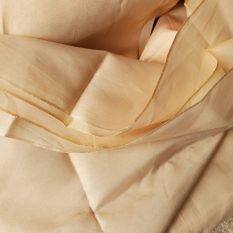 Vintage lining fabric solid creamy beige