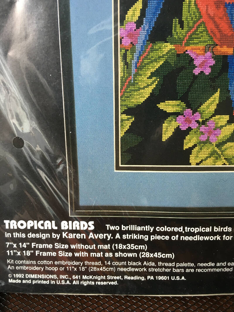 Tropical Birds Dimensions Counted Cross Stitch Kit 