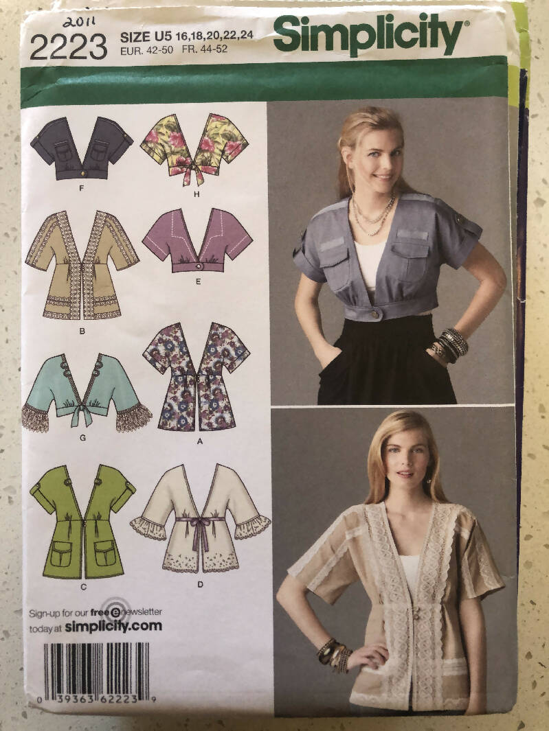 Simplicity Pattern No. 2223 - Misses&