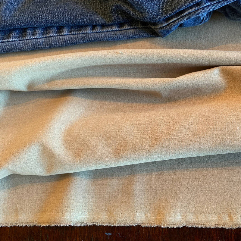 Tan Polyester, Rayon and Lycra - 1 and 2/3 yards