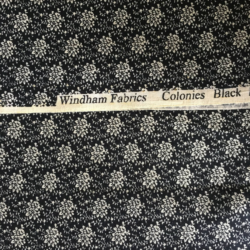 Cotton Quilting FABRIC 4 Fabrics Half Yard Bundle White on Black 100% Cotton