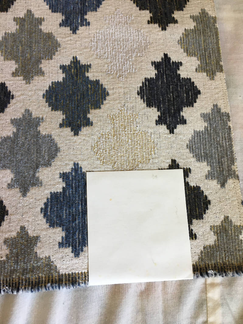 Geometric Blue Gray Upholstery Sample