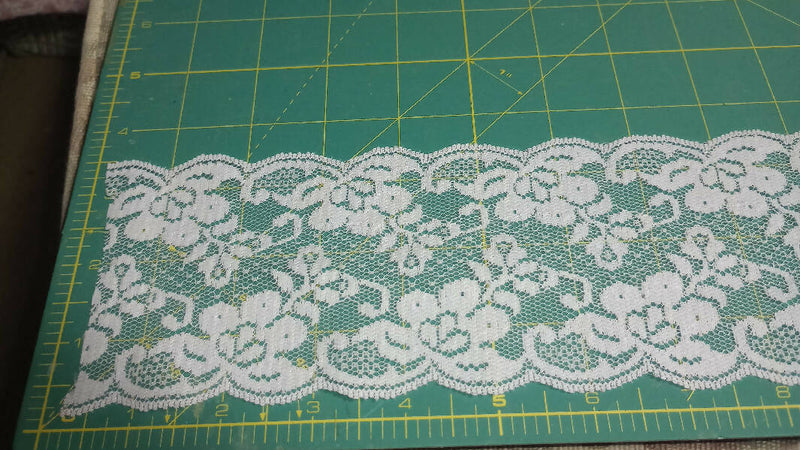 Bright White 3 1/4" width flat lace