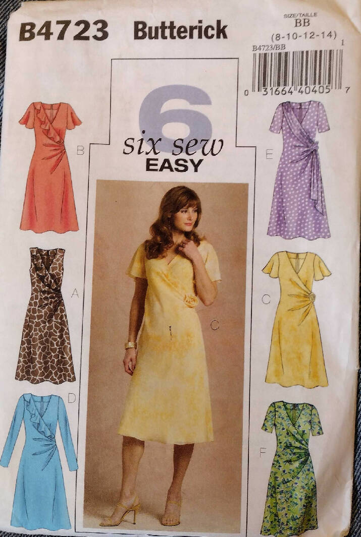 Easy/Very Easy Sewing Patterns Misses Sizes BB 8-10-12-14 Dresses, Petite Shirt Tunic, Blouse, Top Uncut