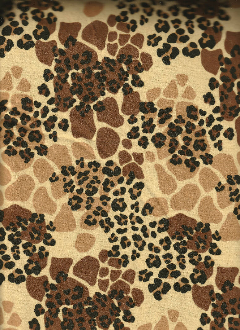 FABRIC Flannel Leopard Skin print 5 yards 