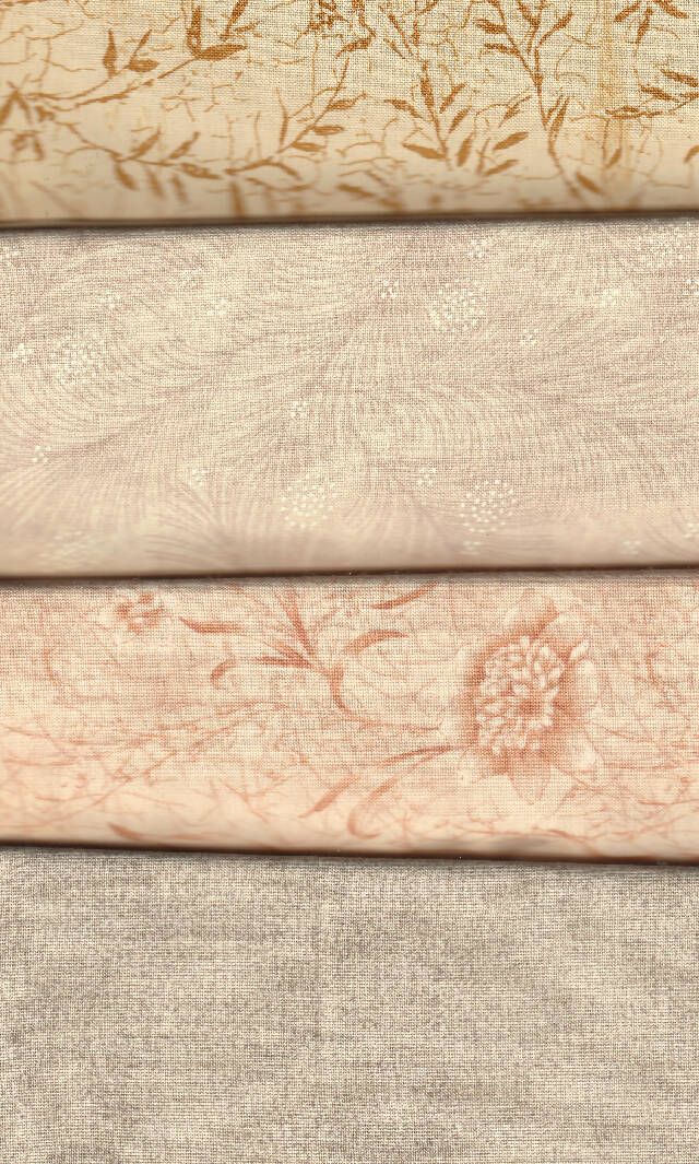 FABRIC Beige by the Yard BUNDLE 4 Fabrics 1 yd each 