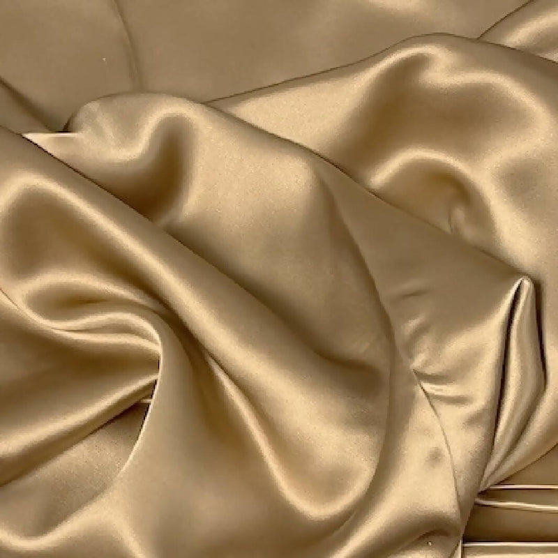 Metallic Bronze Silk Charmeuse - 4 Yds