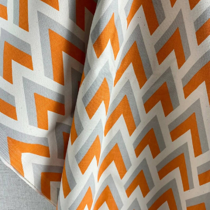 Premier Prints Zapp Orange Fabric Remnant 1+ yard Cotton
