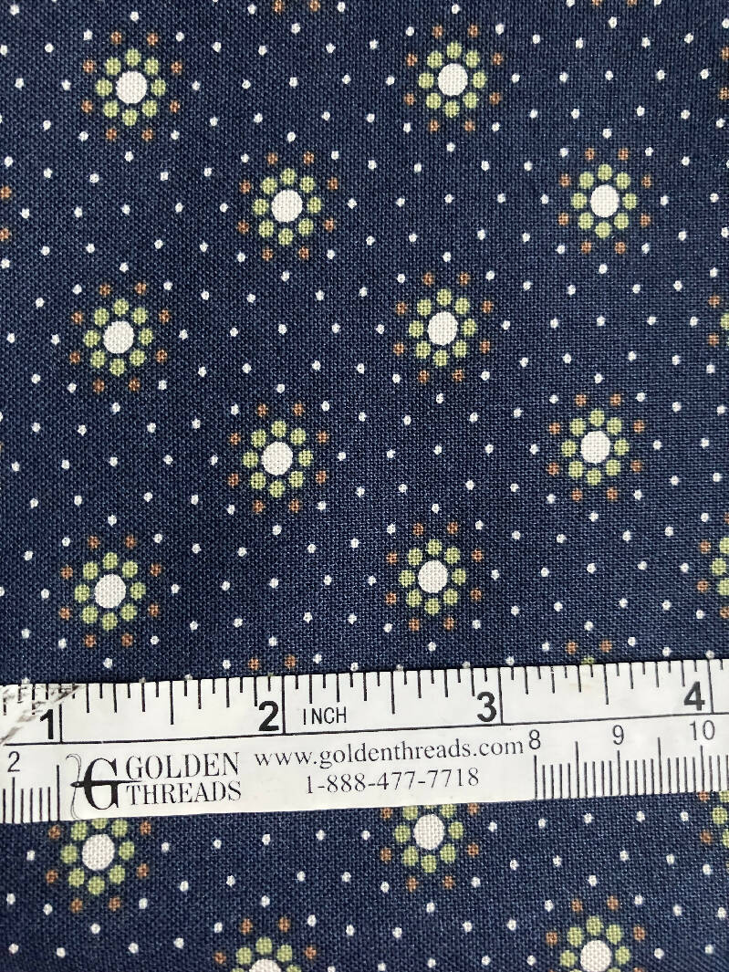 FABRIC Buttercup Rich Navy Heirloom Manor by Country Essentials 1 yard