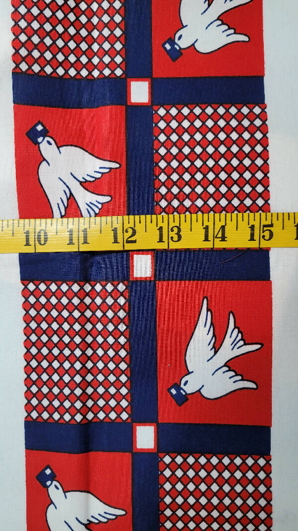 Ankara fabric Dove release, just under 1 yd+