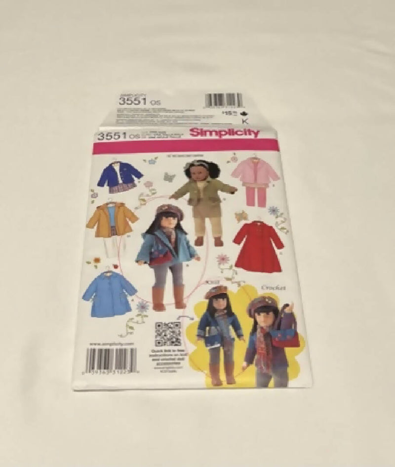 Simplicity 18" Doll Clothes Pattern