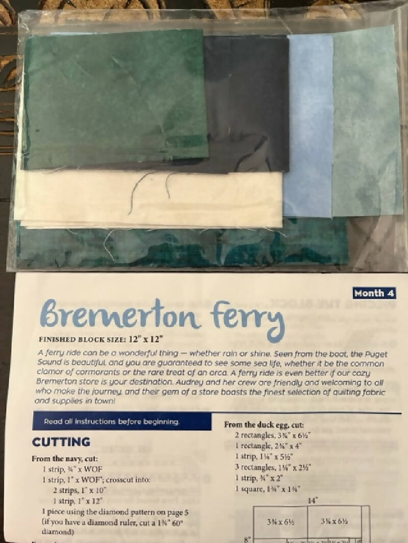 Quilt Block "Bremerton Ferry"