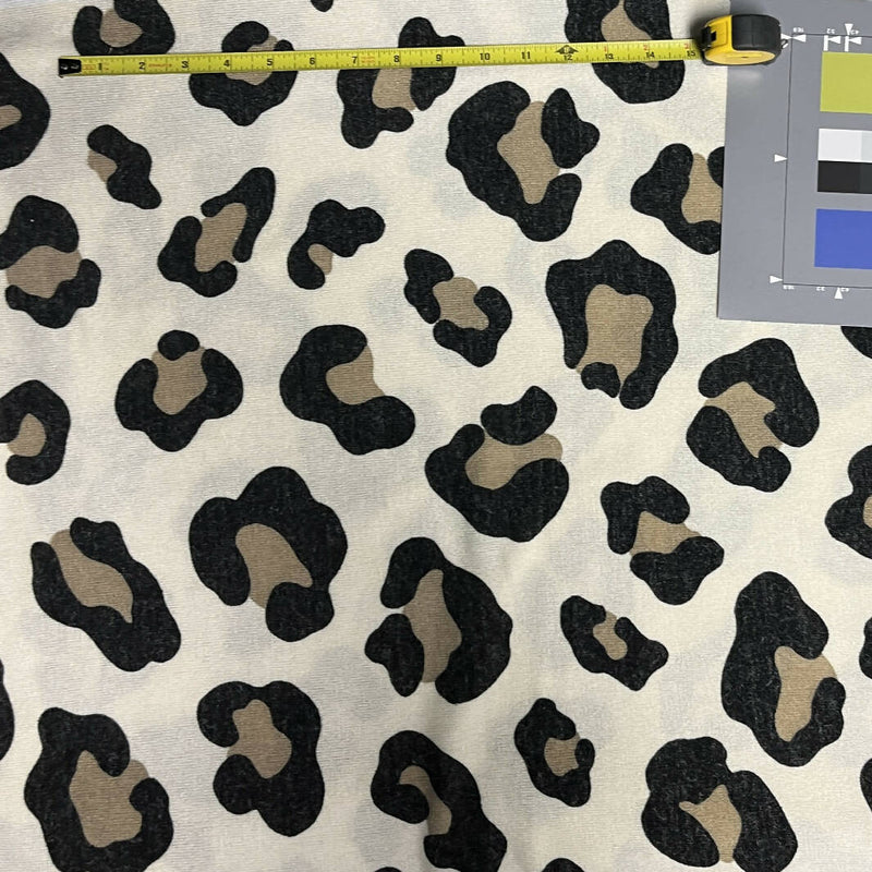 Leopard Print Polyester Sweater Knit - 2 Yds