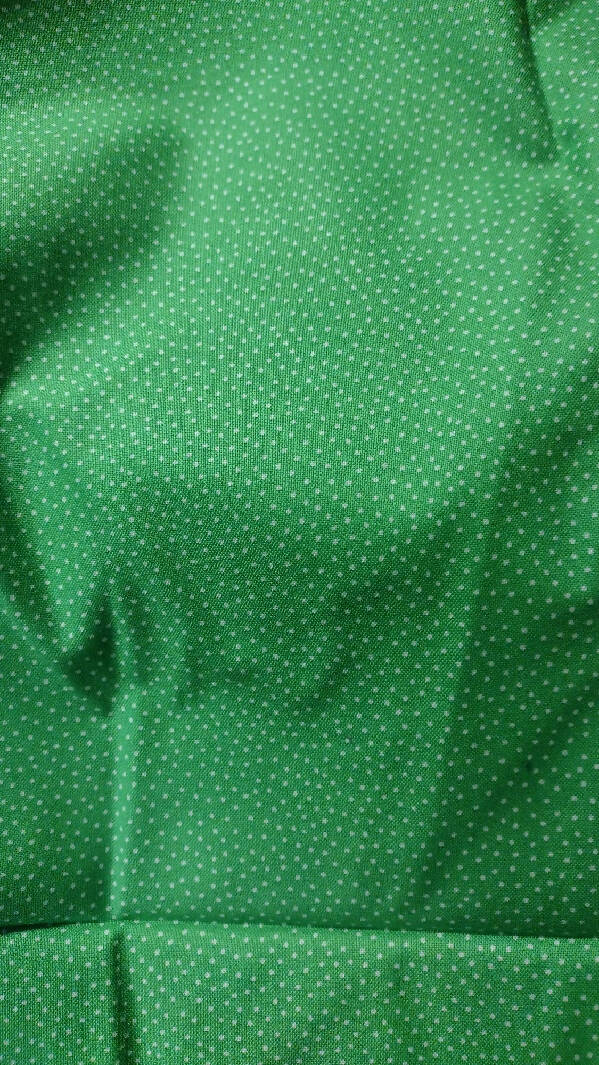 Freckles by Free Spirit Green with Tiny White Polka Dots Christmas Fabric Cotton 1 Yard