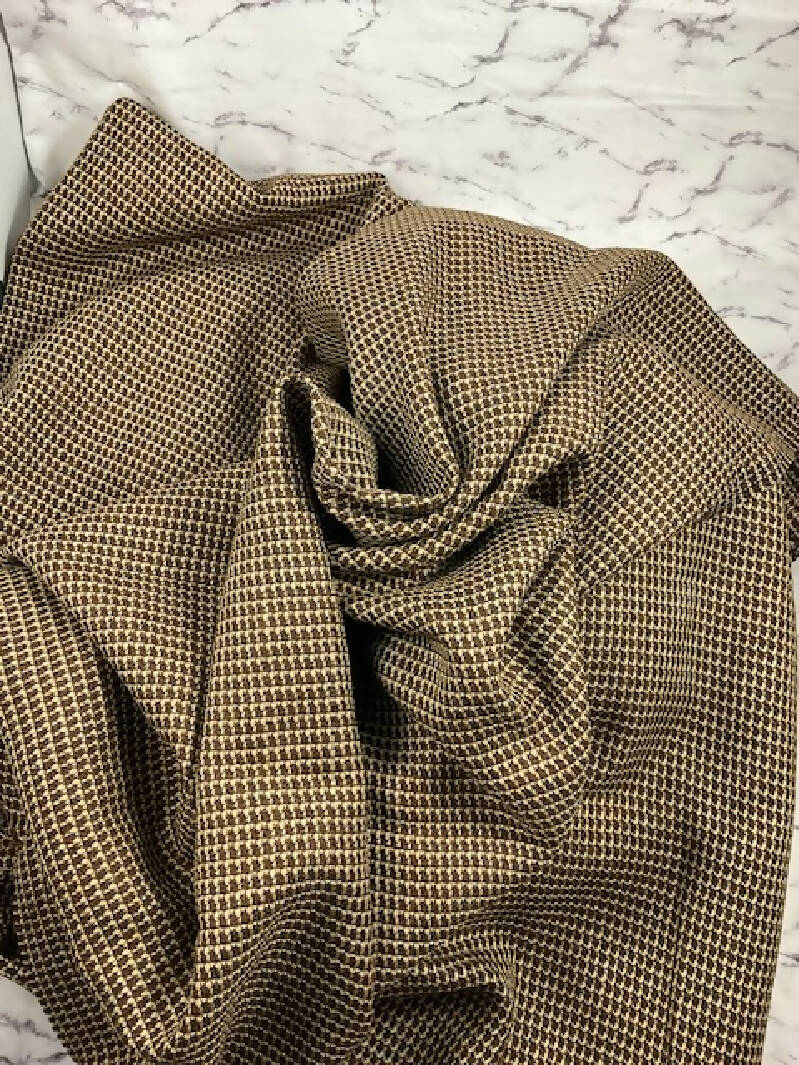 Tan /Brown Textured Suiting 3 Yards