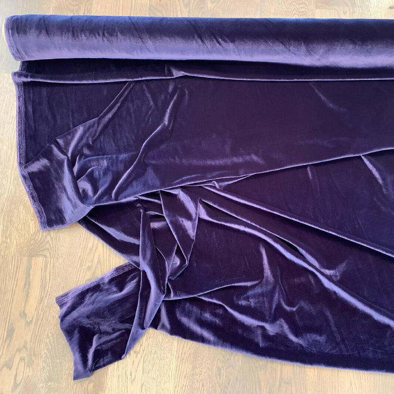 Purple Stretch Velvet - Yardage