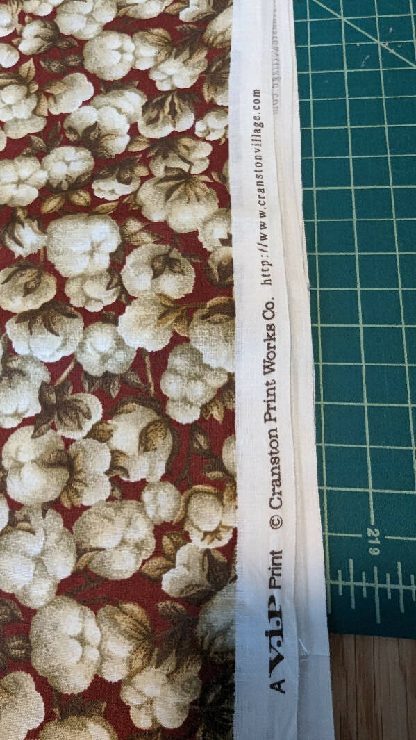 Cotton Plant Print Quilting Cotton Woven Fabric 45"W - 4 yds