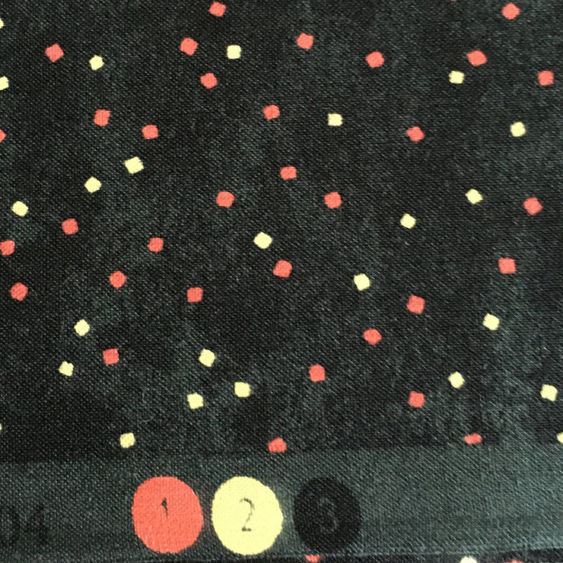 FABRIC Polka Dot Mini on Black 3 Different Prints 3+ yards