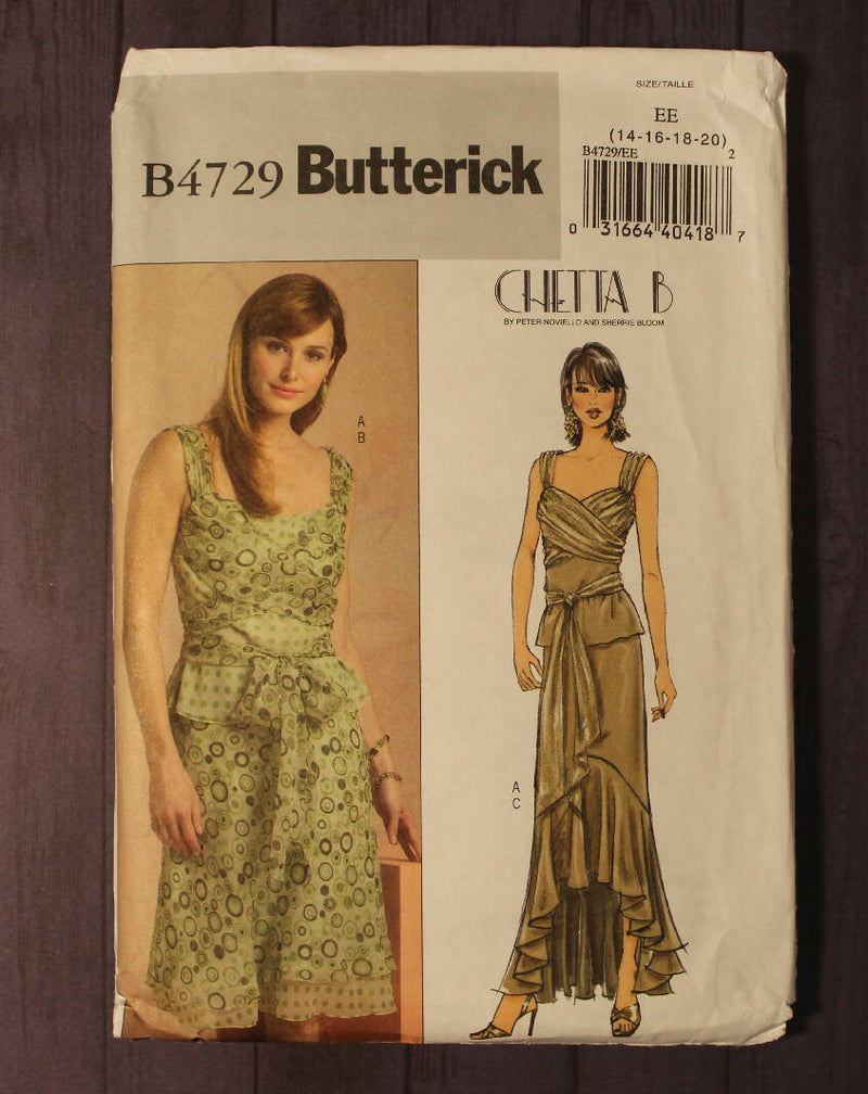 Butterick 4729 Misses Top and Skirt Set, Chetta B