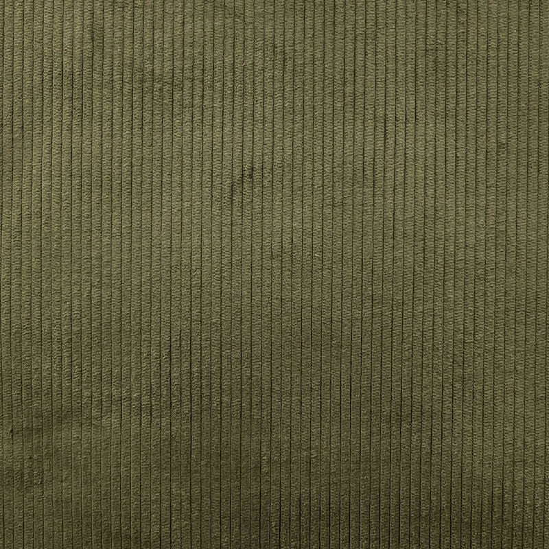 Dark Olive Green Wide Wale Cotton Corduroy - 2.25 Yds