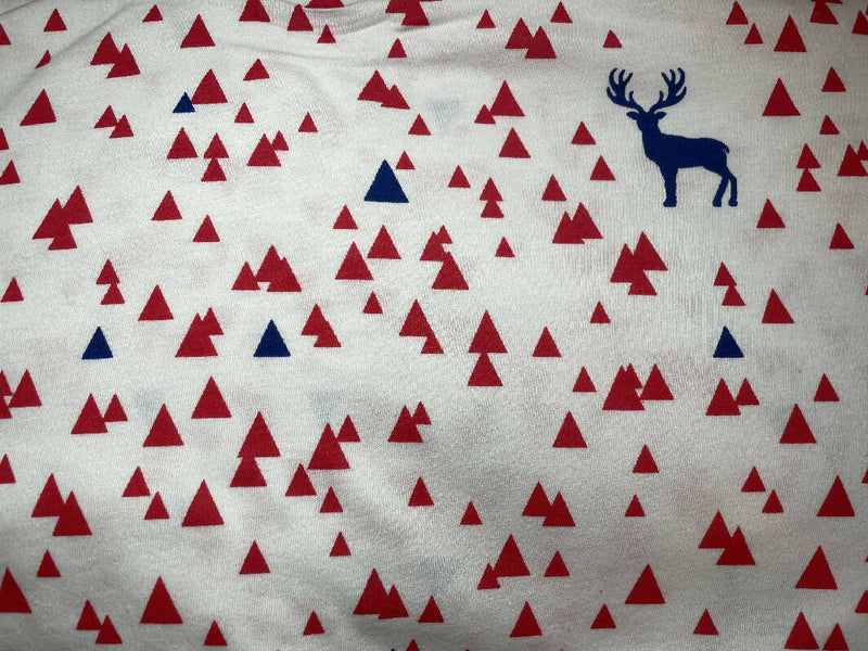 Girl Charlee Knit Fabric - Christmas Fabric- 3 yards - Out of circulation