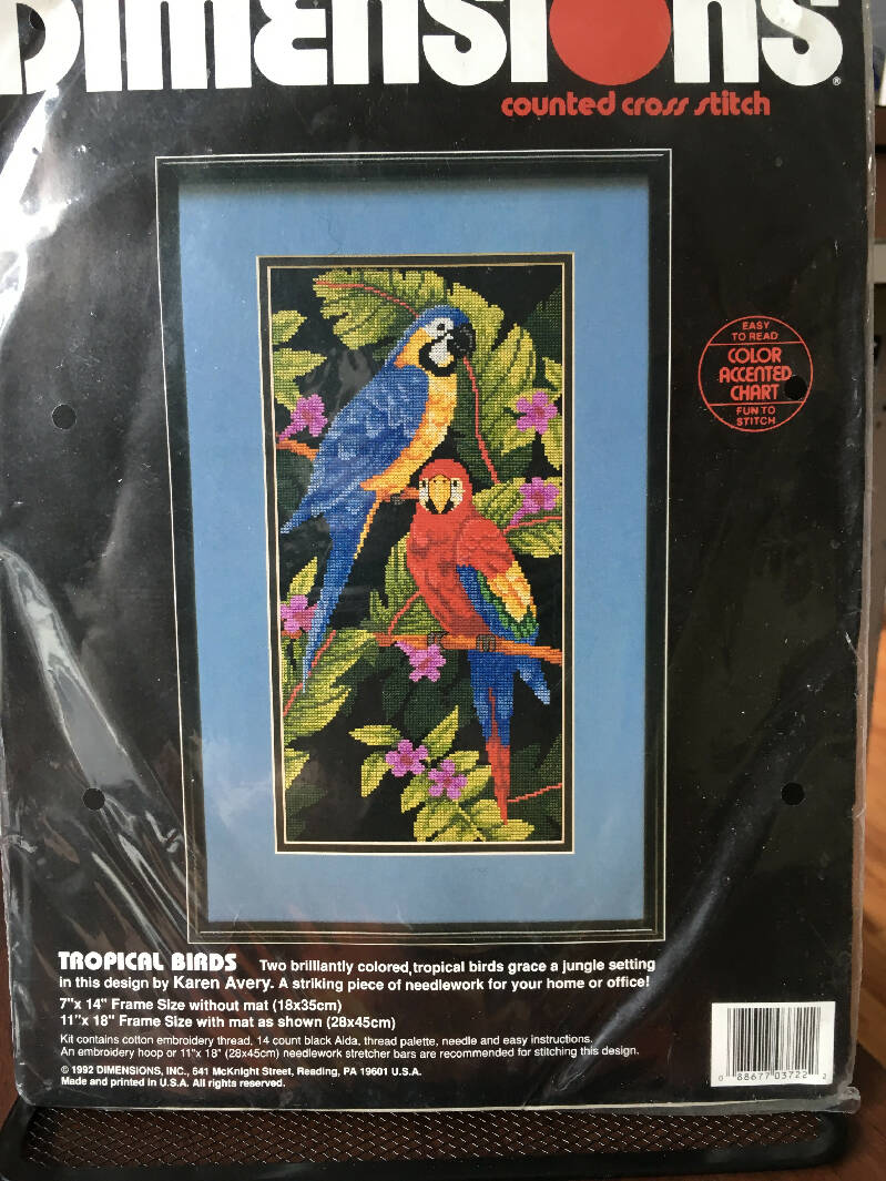Tropical Birds Dimensions Counted Cross Stitch Kit 