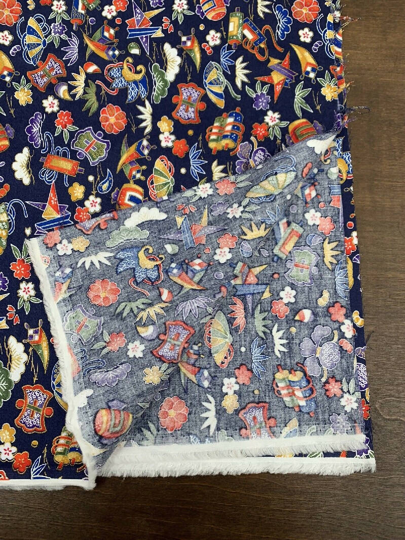 Japanese Cotton Fabric Traditional Origami Crane Kasa Sakura Print 2 yrd+18"x42"