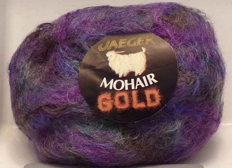 Jaeger Mohair Gold; Shade 800 Sarabande (Purple) Lot of 4