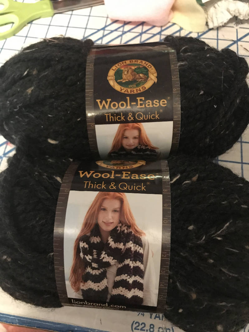 Wool-Ease Thick and Quick Lion Brand Yarn in black