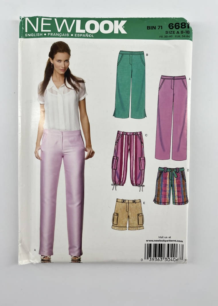New Look 6681 Short and Pant Pattern - Sizes A8-18 - UC&FF