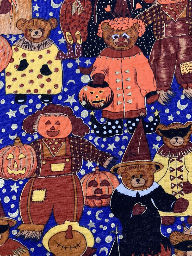 Vintage Hi-Fashion Fabrics, “Spooky-M1” Halloween Costume Bears 2 piece lot
