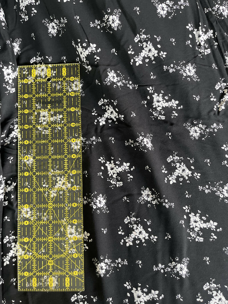 Small print floral bouquet rayon challis 4 yards