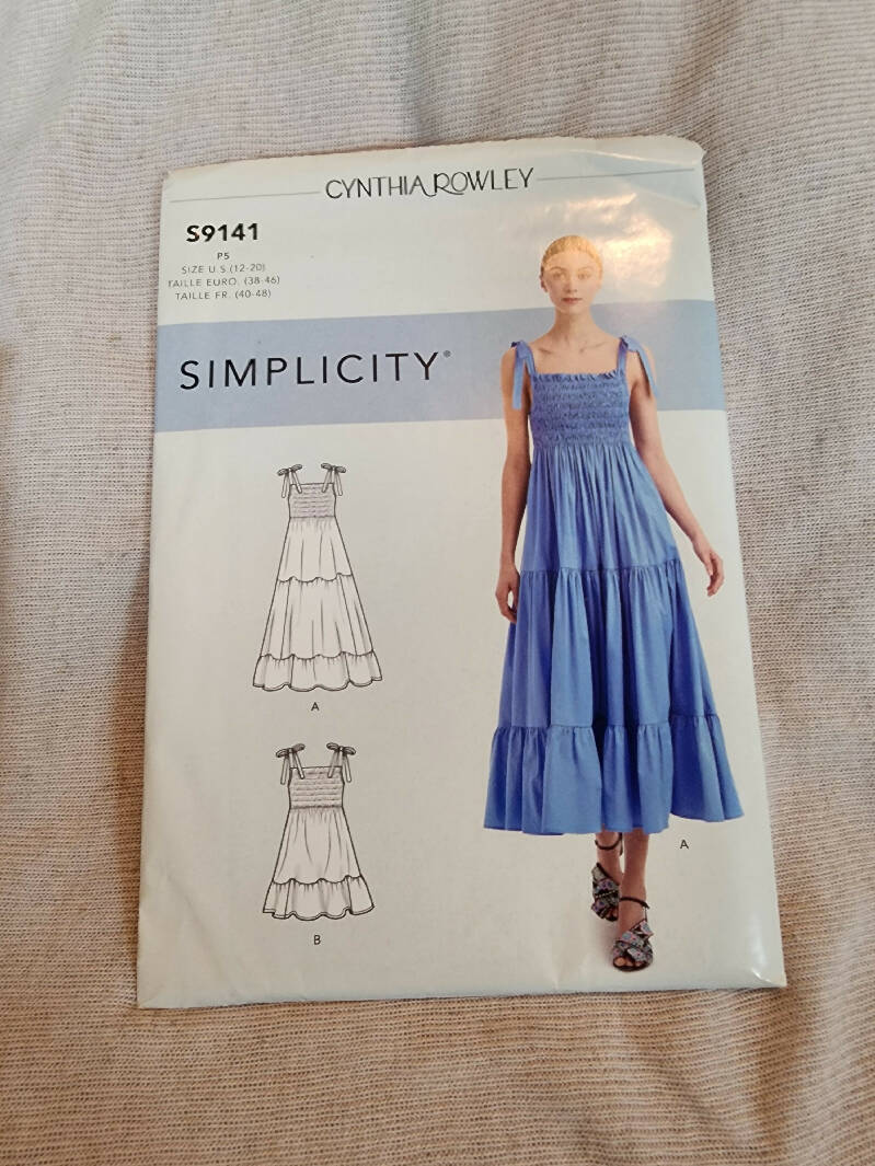 Simplicity 9141 - Misses Dress, UC/FF, SZ 12-20
