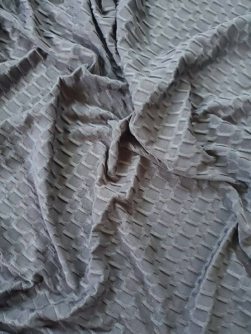 Black Honey Comb Fabric