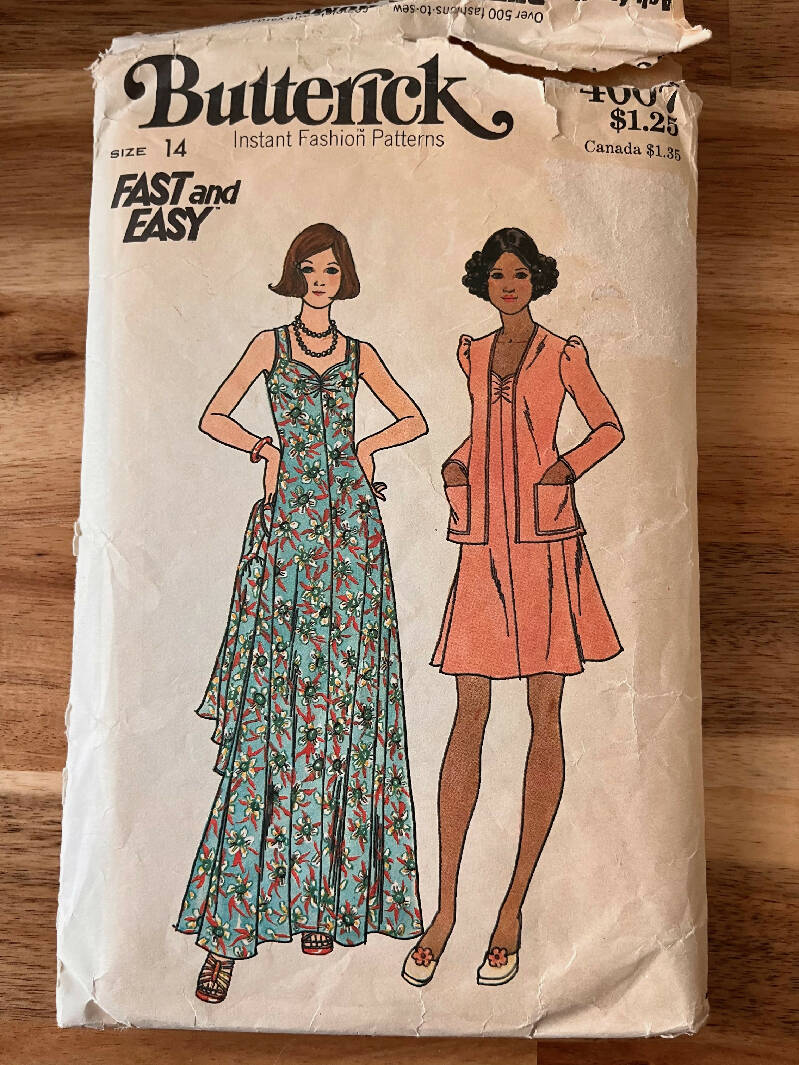 Butterick 4007 - Vintage Pattern Size 14