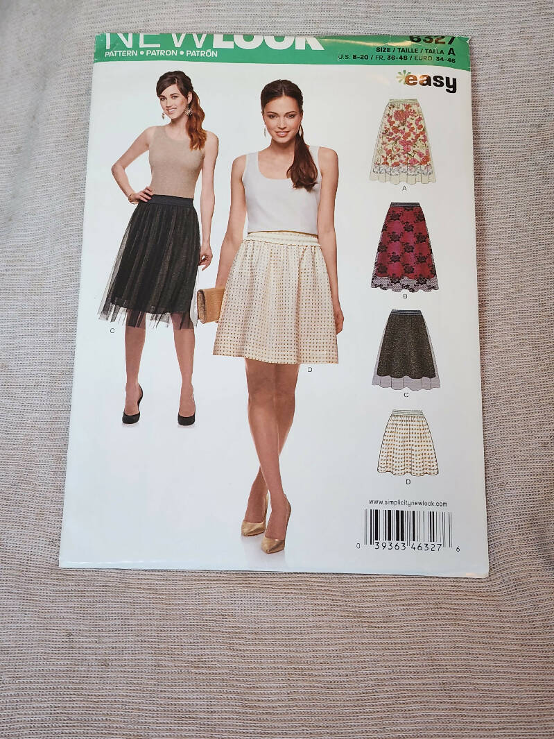 New Look 6327 - Misses Skirt, UC/FF, SZ 8-20