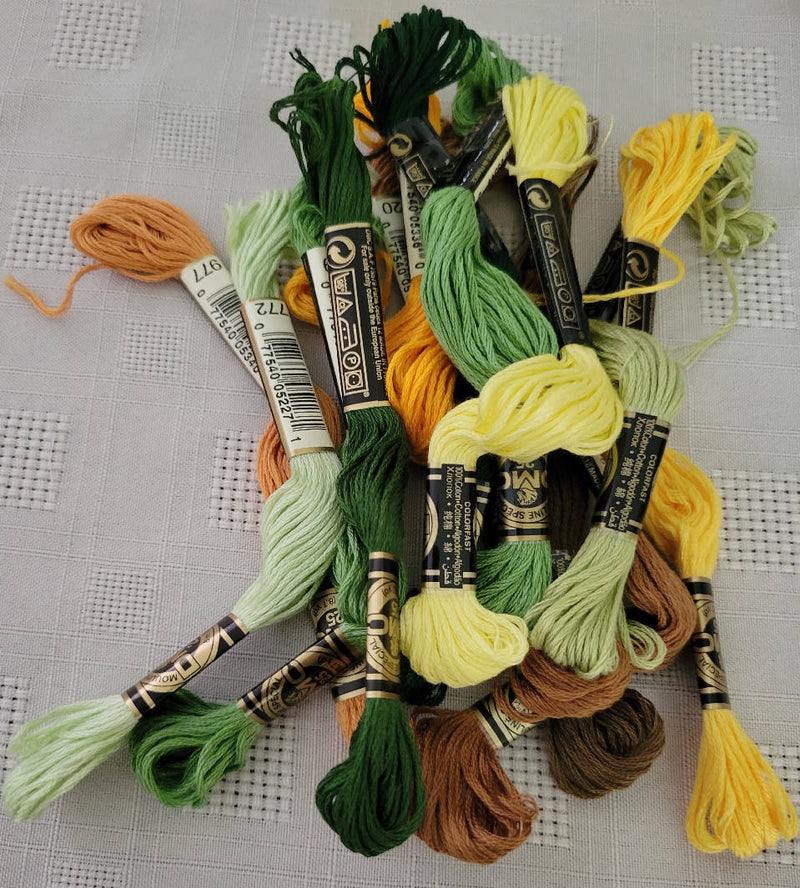 Embroidery Floss for Sunflower Pillowcases