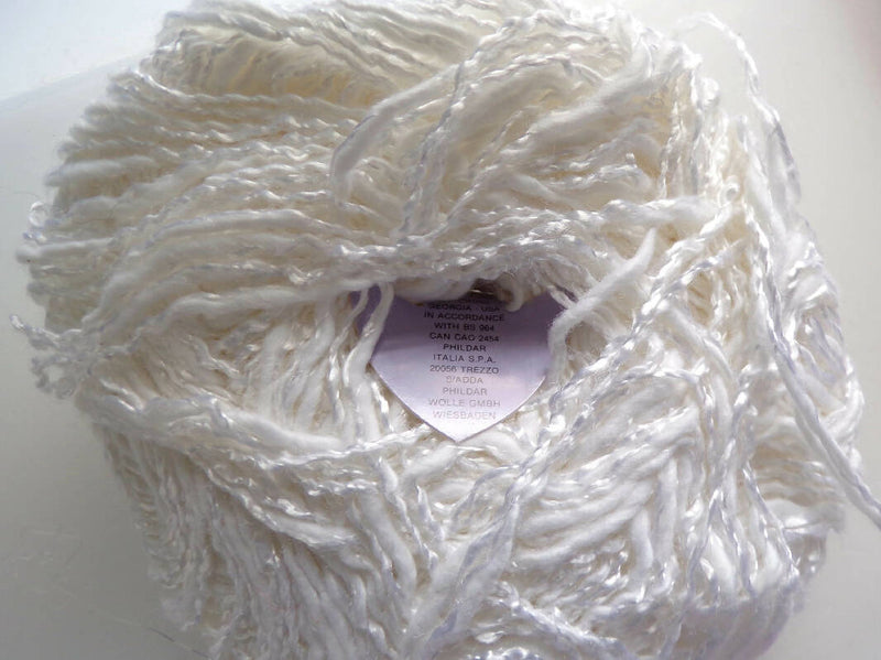 Phildar Coton Fantaisie White Yarn Vintage Lot of 7