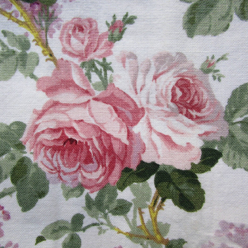 Vintage Decorator Fabric, Roses + Lilacs, 3 Pieces