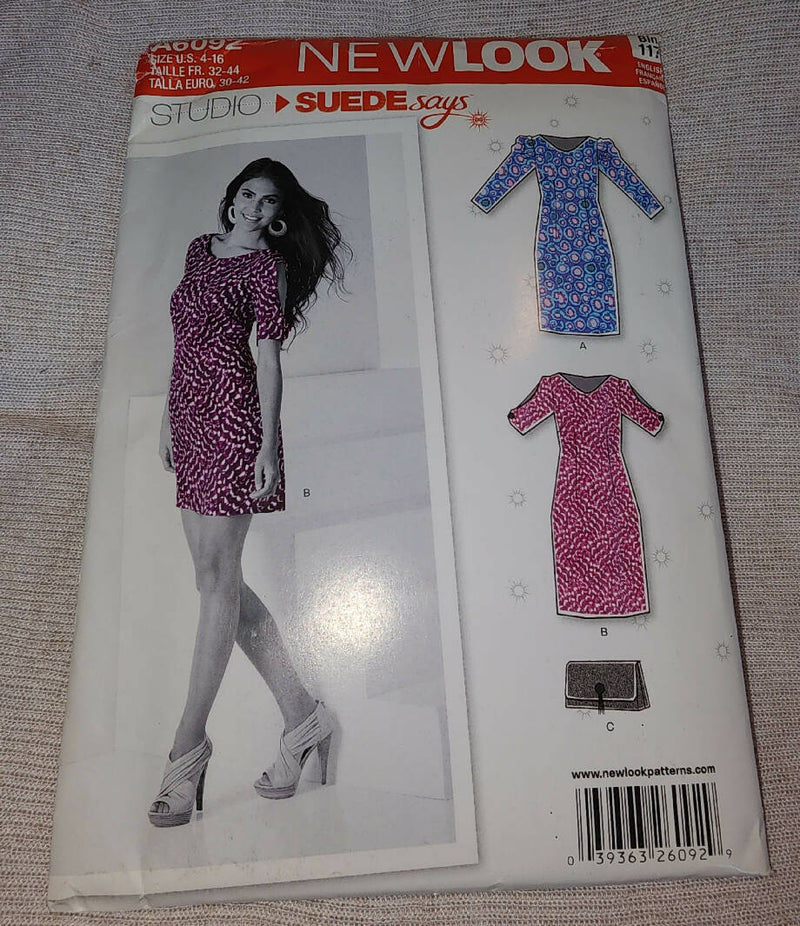 New Look 6092 - Misses Dress, UC/FF, SZ 4-16