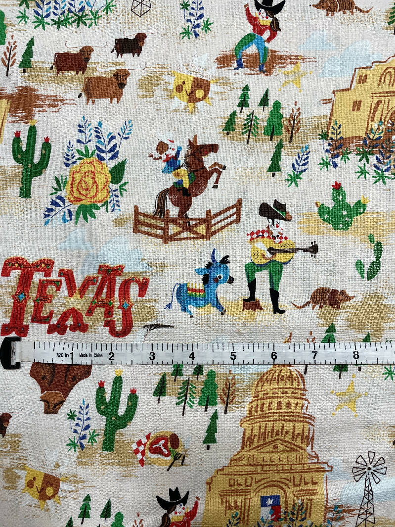 “Texas” by Jill Howarth in cream 100% quality cotton for quilting