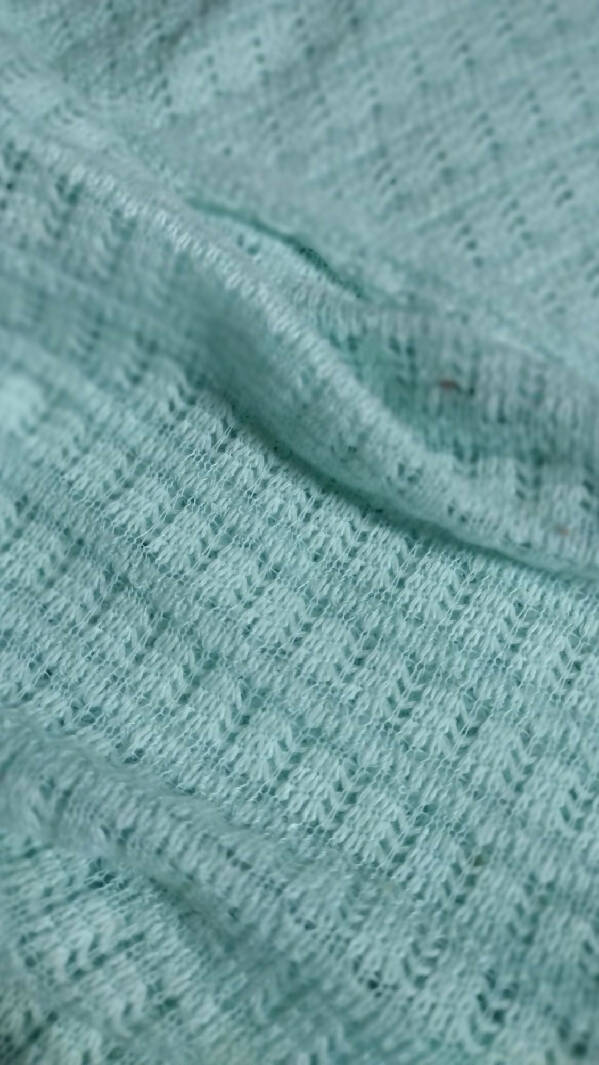 1 Yard Purple/Green/Blue Floral Seersucker Fabric