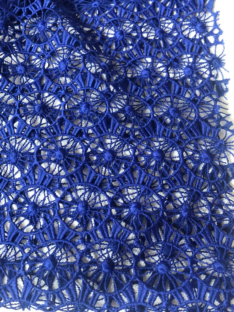 Guipure Lace - Royal Blue - 1.5 yards