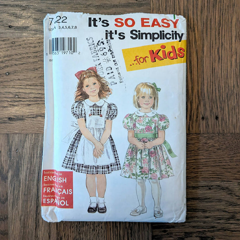 Vintage kids sewing pattern - Simplicity 7422