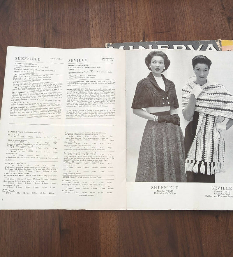 Vintage Knitting Bag and Knitting Patterns